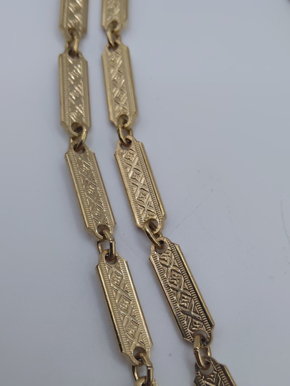Whiting & Davis Egyptian Revival Pendant Necklace 1960s - Picture 6 of 7